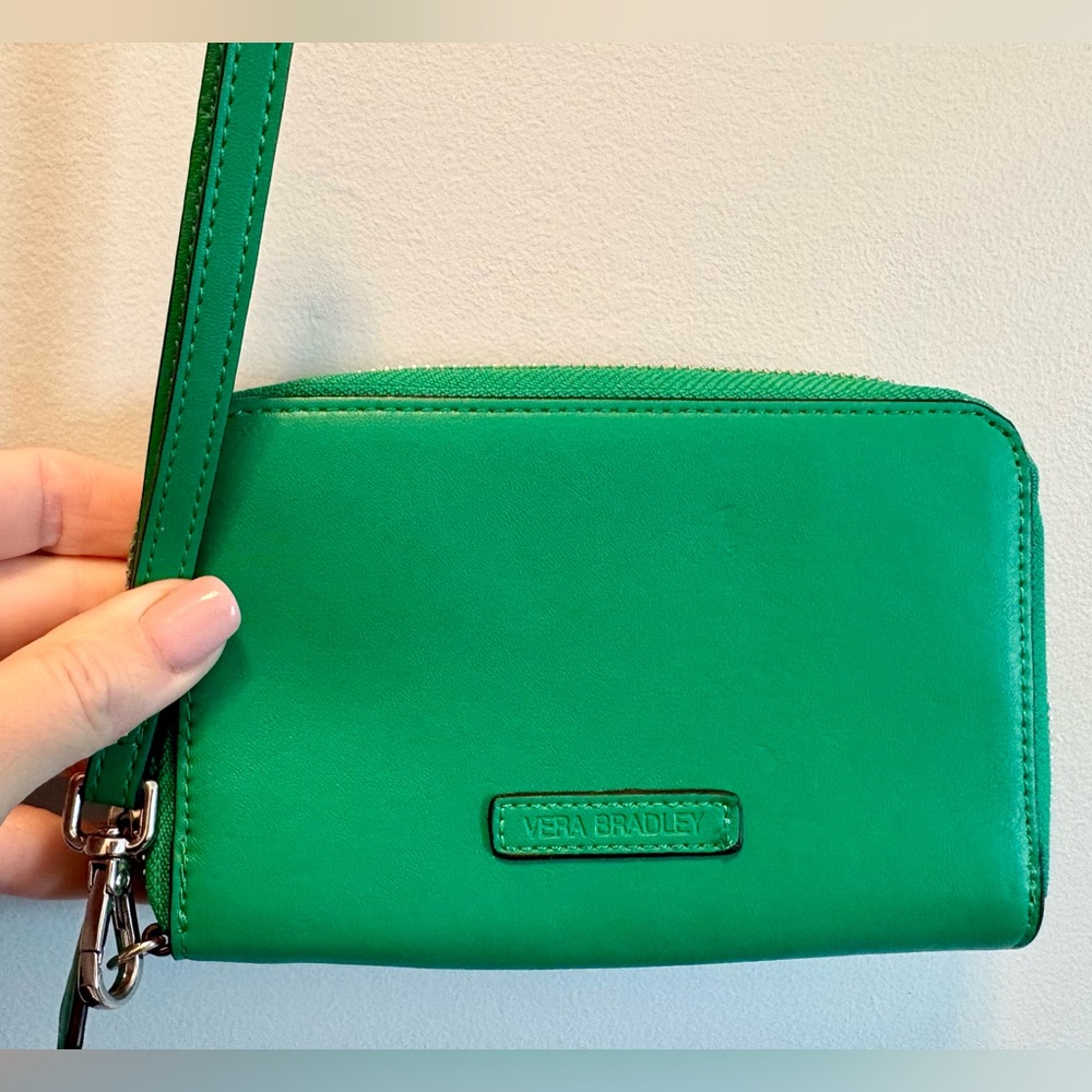 Vera Bradley Vibrant Green Wristlet